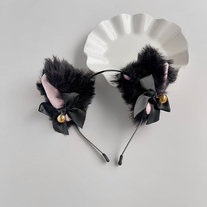 Chenille Cat Headband Halloween Party Ear