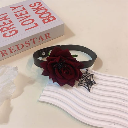 Designs) Rose Fabric Halloween (Various Choker