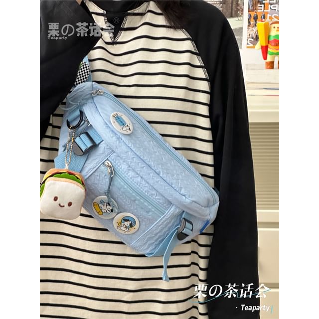 Plain Waist Bag / Bag Charm / Pin / Set