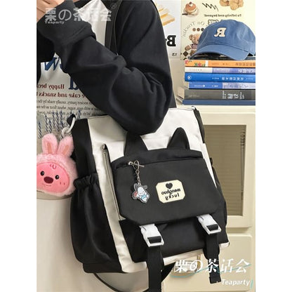 Cat Ear Two Tone Tote Bag / Bag Charm / Set