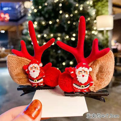 Christmas Flocking Hair Clip (Various Designs)