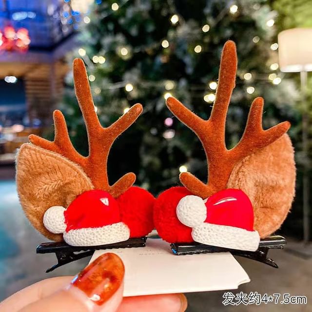 Christmas Flocking Hair Clip (Various Designs)