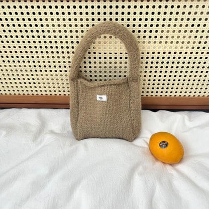 Applique Bag Knit Plain Shoulder Label