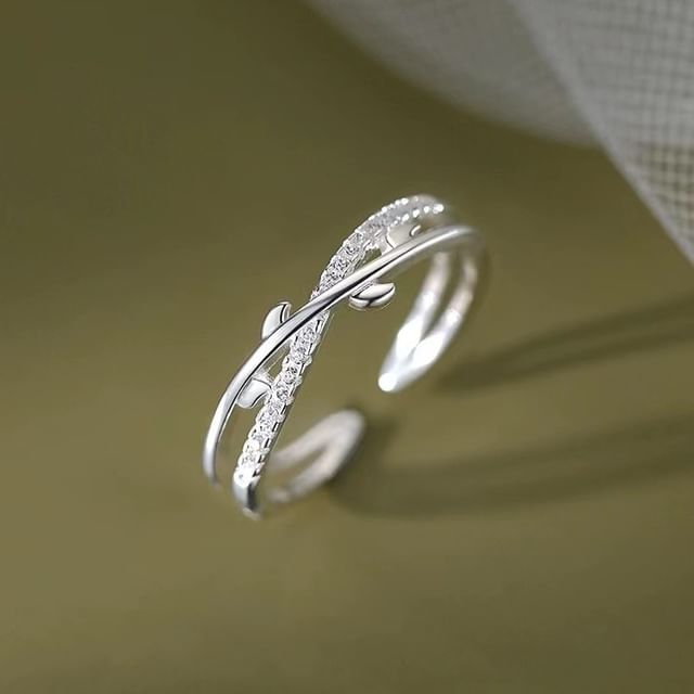 Branches Layered Alloy Open Ring