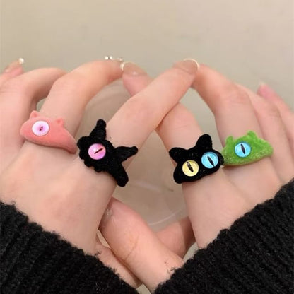 Alloy Ring Monster Flocking Designs) Open (Various