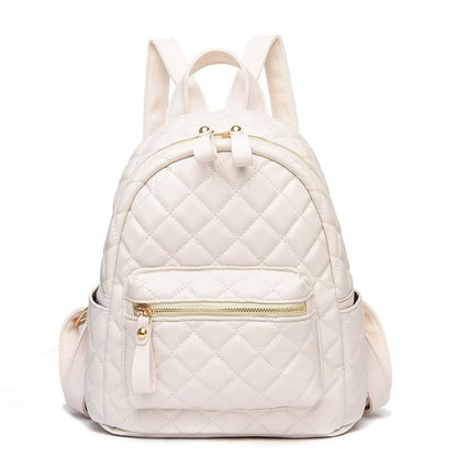 Quilted Leather Faux Backpack