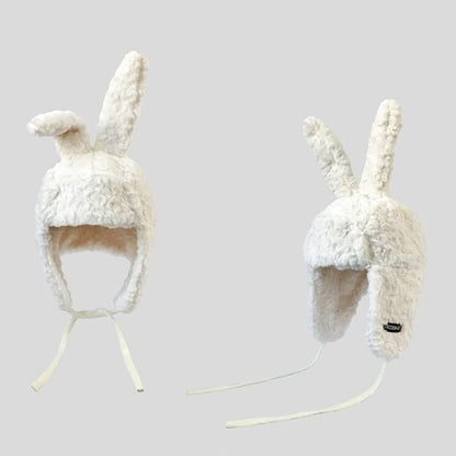 Chenille Ear Trapper Rabbit Hat