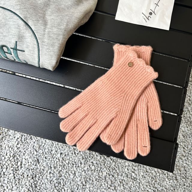 Plain Gloves Knit