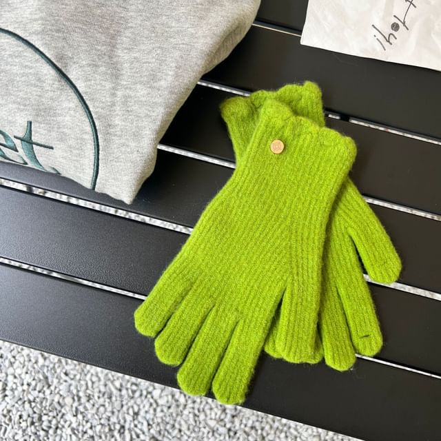 Plain Gloves Knit
