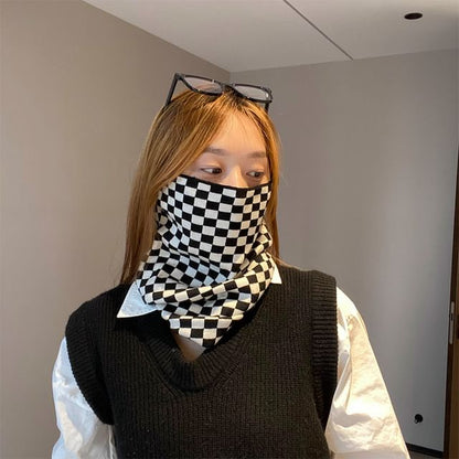 Scarf Beanie Knit Patterned / Multi-Way