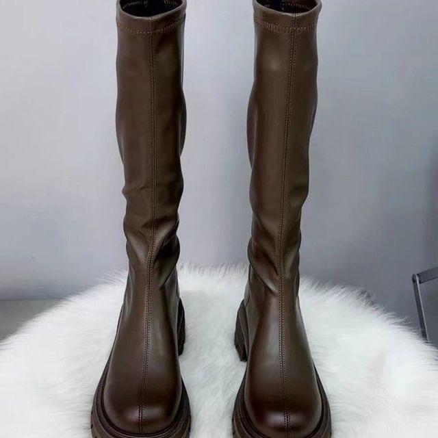 Platform Knee High Boots