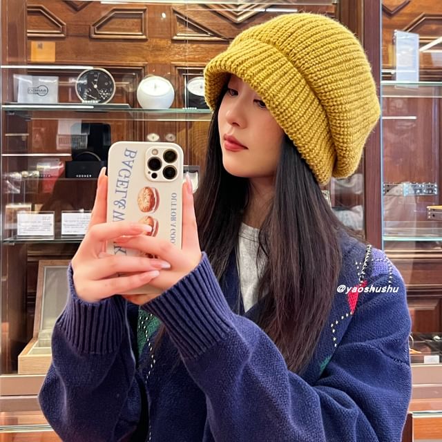 Slouchy Plain Beanie Knit