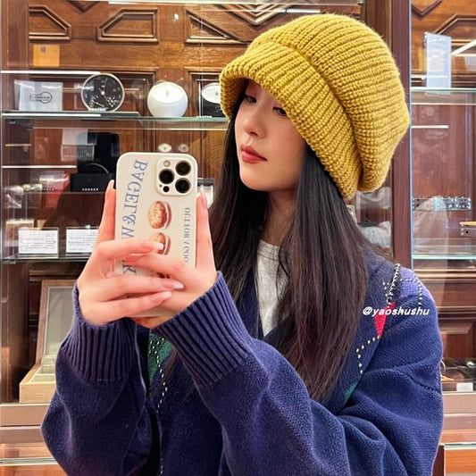 Slouchy Plain Beanie Knit