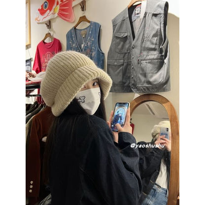 Slouchy Plain Beanie Knit