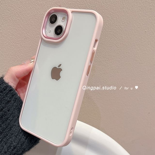 Plain Transparent Back Phone Case - iPhone 15 Pro Max / 15 Pro / 15 Plus / 15 / 14 Pro Max / 14 Pro / 14 Plus / 14 / 13 Pro Max / 13 Pro / 13 / 13 mini / 12 Pro Max / 12 Pro / 12 / 12 mini / 11 Pro Max / 11 Pro / 11