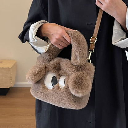 Sac à bandoulière moelleux brodé avec œil