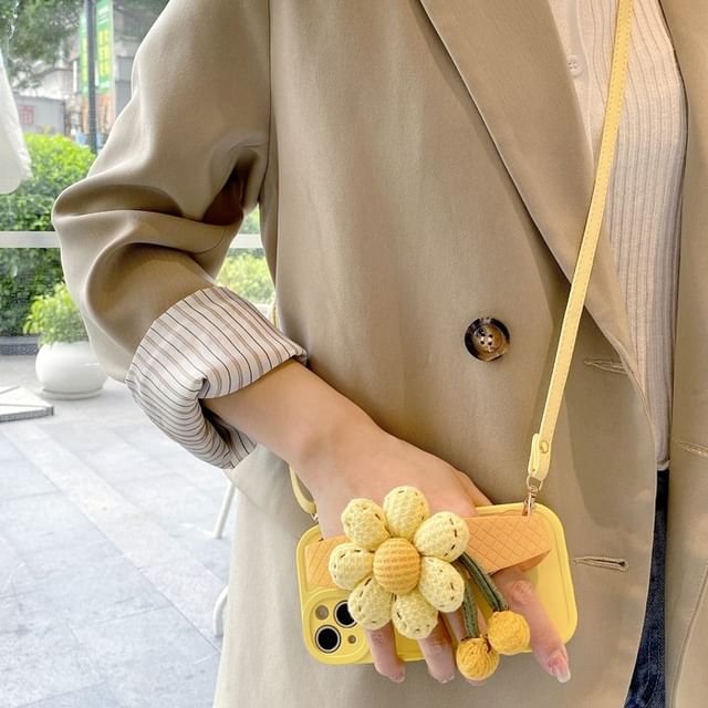 Strap Phone Floral Case