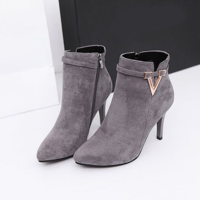 Ankle Boots Stiletto Pointed
