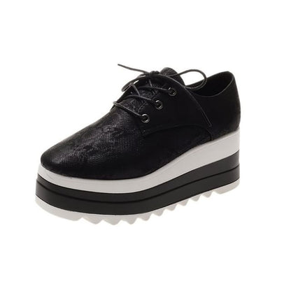 Derby Platform Shoes Lace-Up