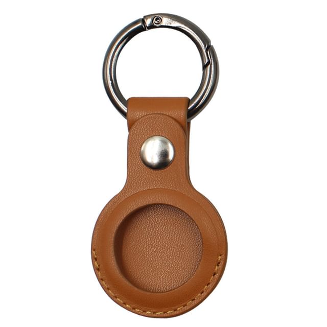 Keyring AirTag Leather Faux Holder