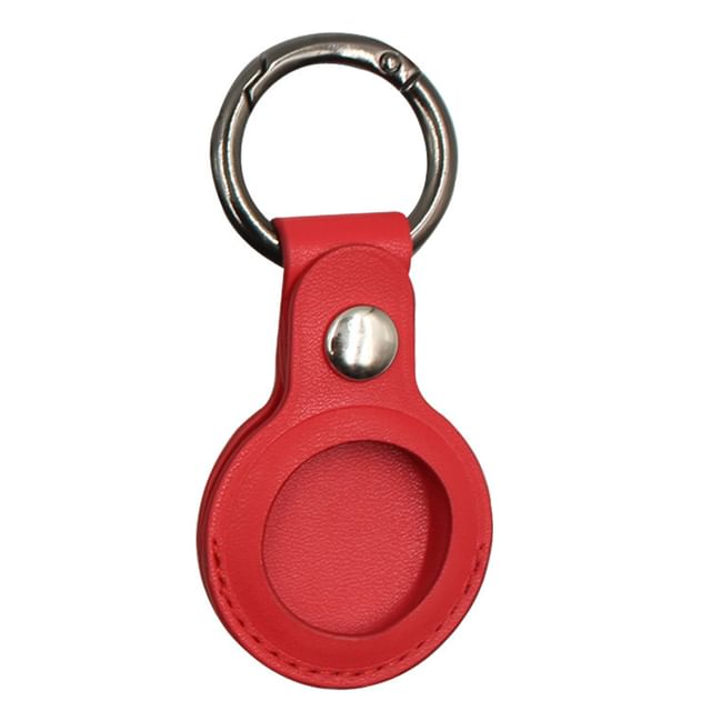 Keyring AirTag Leather Faux Holder