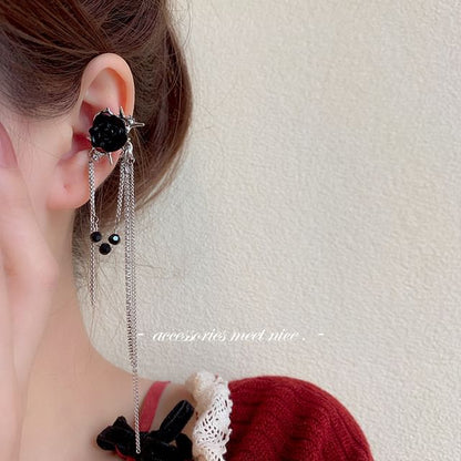Manchette d'oreille en alliage floral