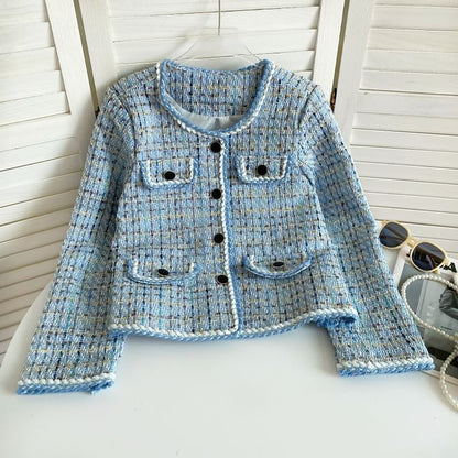 Plaid Single-Breasted Jacket