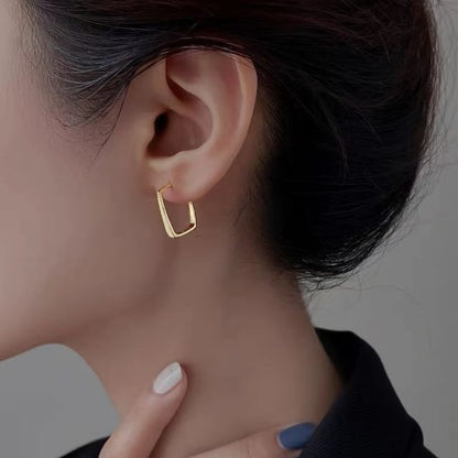 Geometric Hoop Earring