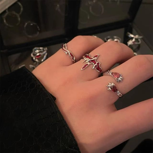 Ring Irregular Gemstone Open