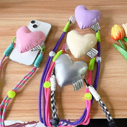 Lanyard Clip Heart Phone On Padded