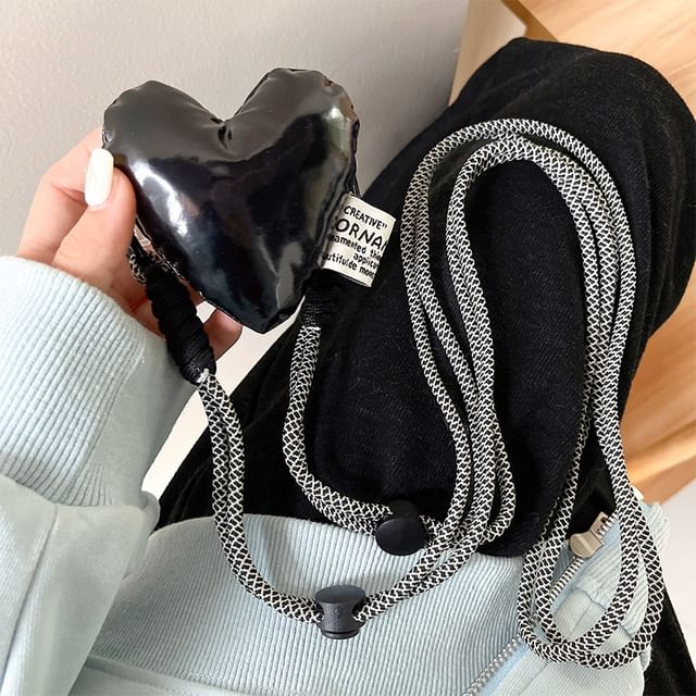 Lanyard Clip Heart Phone On Padded