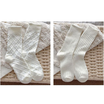 Plain Short Socks Set