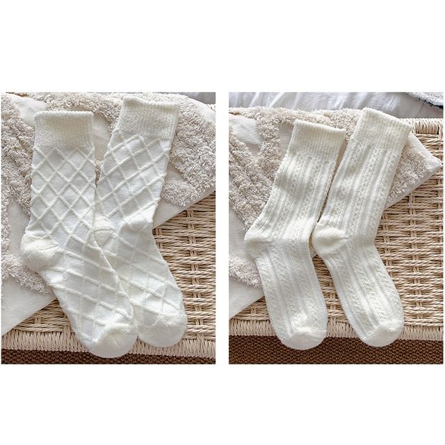 Plain Short Socks Set