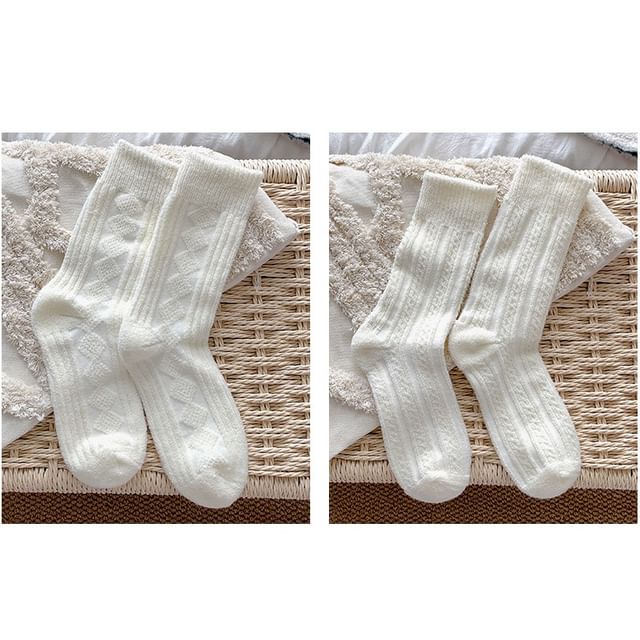 Plain Short Socks Set