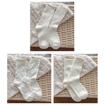 Plain Short Socks Set