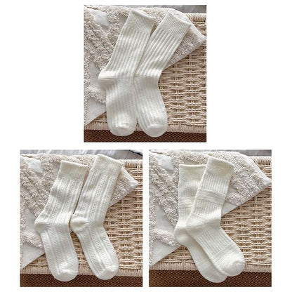 Plain Short Socks Set