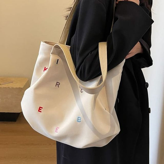 Sac fourre-tout brodé avec lettres