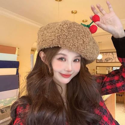 Cherry Accent Beret