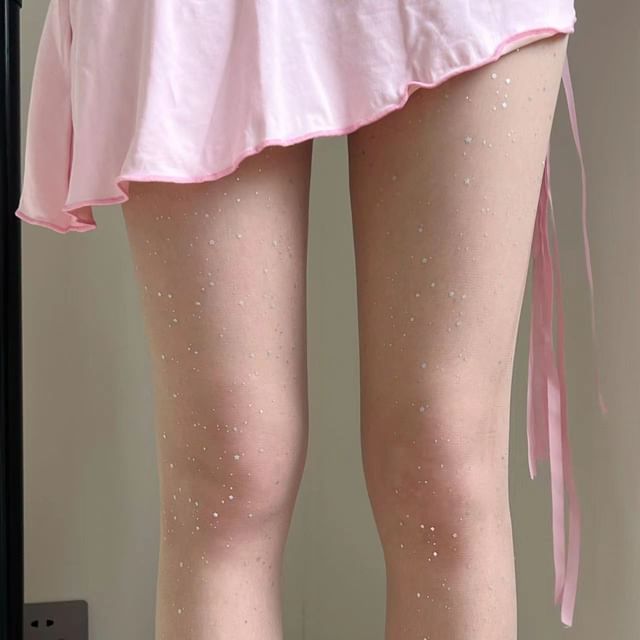 Collants à paillettes / chaussettes souples