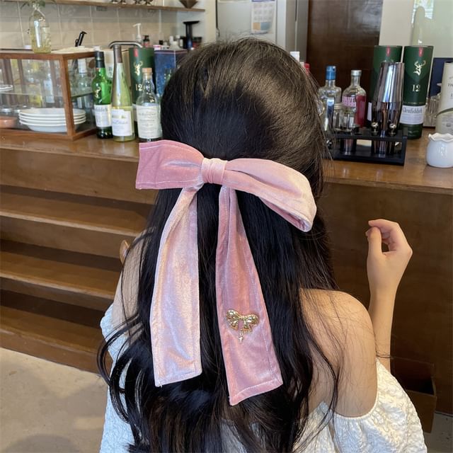 Clip Velvet Hair Bow