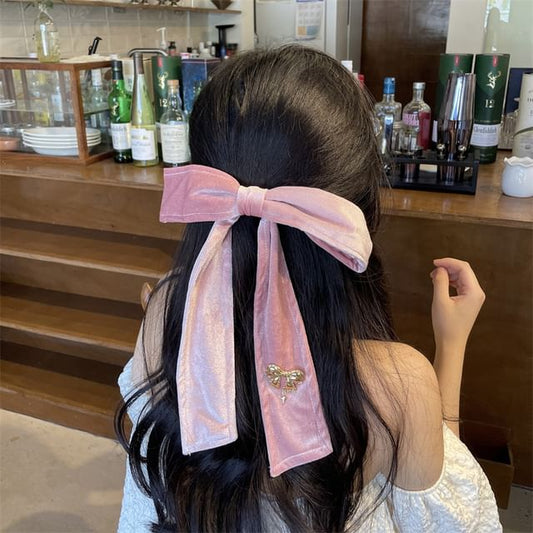 Clip Velvet Hair Bow
