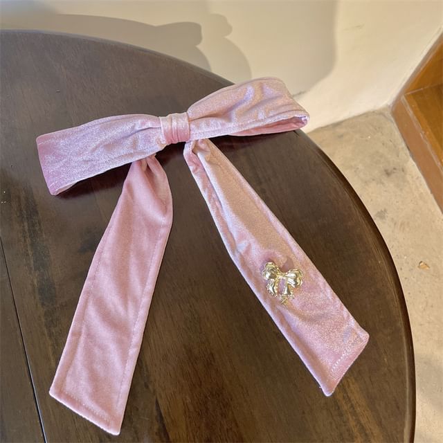 Clip Velvet Hair Bow