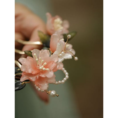 Floral Glass Alloy Hair Comb (Various Designs)