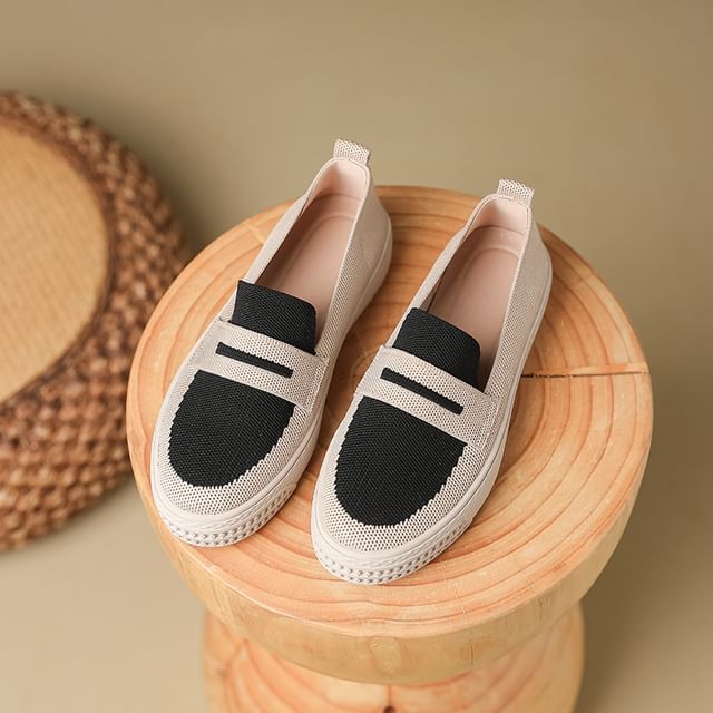 Platform Trim Contrast Slip-Ons
