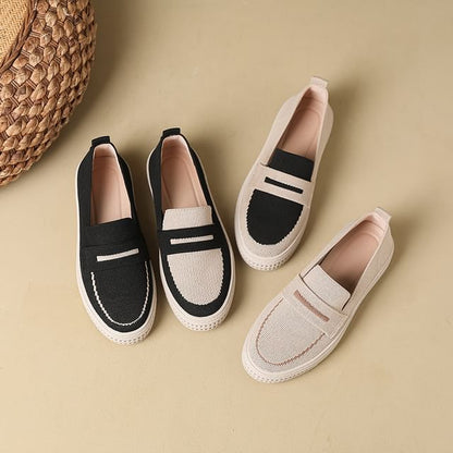Platform Trim Contrast Slip-Ons