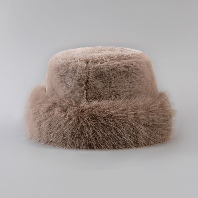 Faux Fur Hat Plain