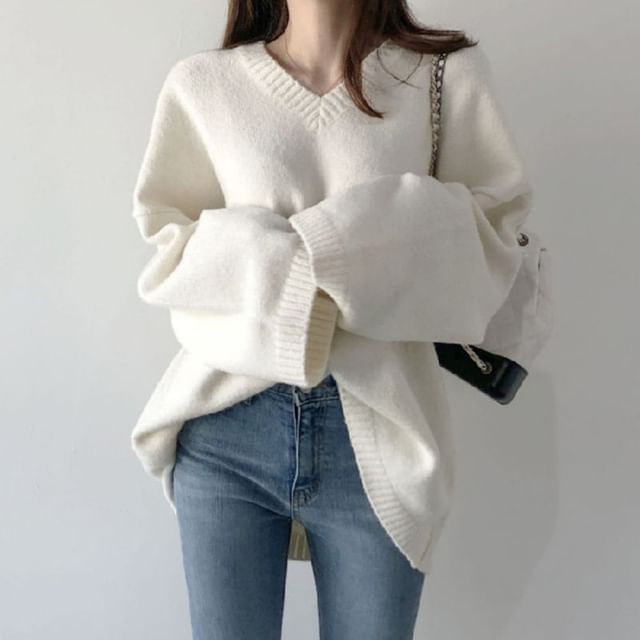 Oversized V-Neck Sweater