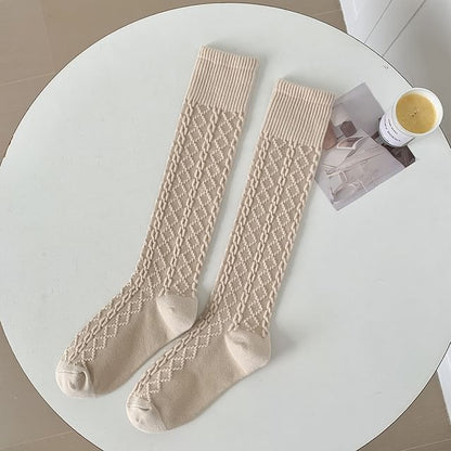 Set of 2 Pairs: Plain Knee High Socks