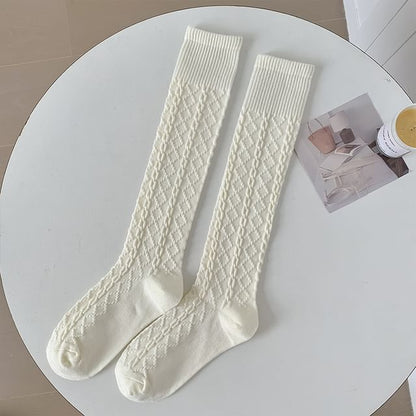 Set of 2 Pairs: Plain Knee High Socks