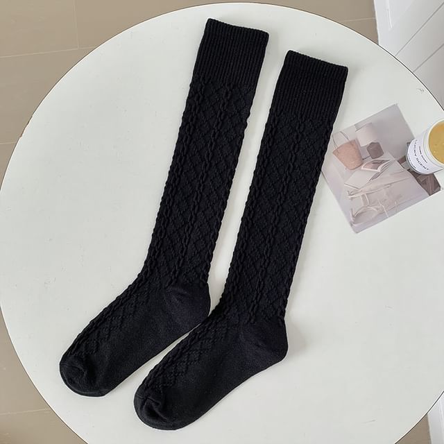 Set of 2 Pairs: Plain Knee High Socks